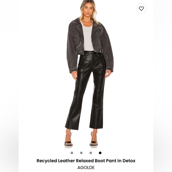 Recycled Leather Relaxed Boot Pant in DetoxAGOLDE